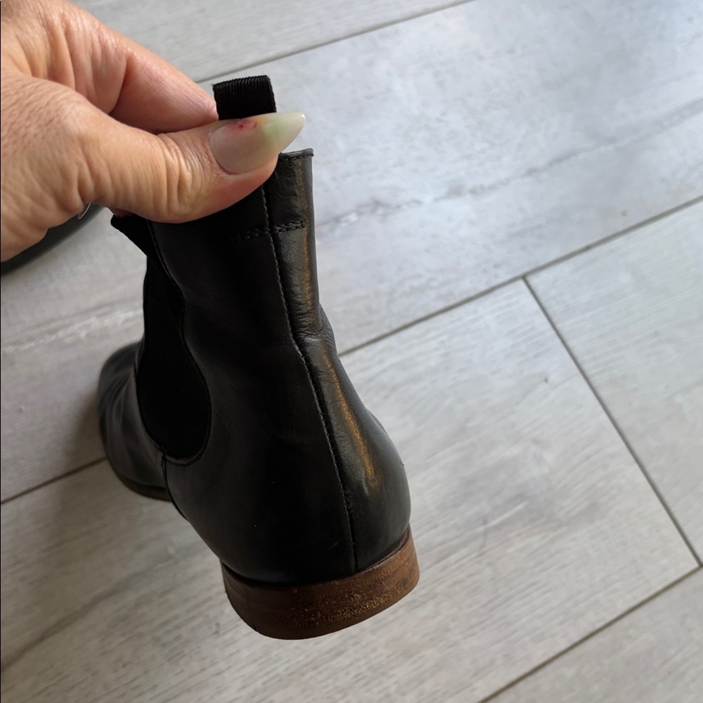Prada Black Leather Men's Ankle Boots 38 sole replaced genuine Italian leather - Picture 6 of 11